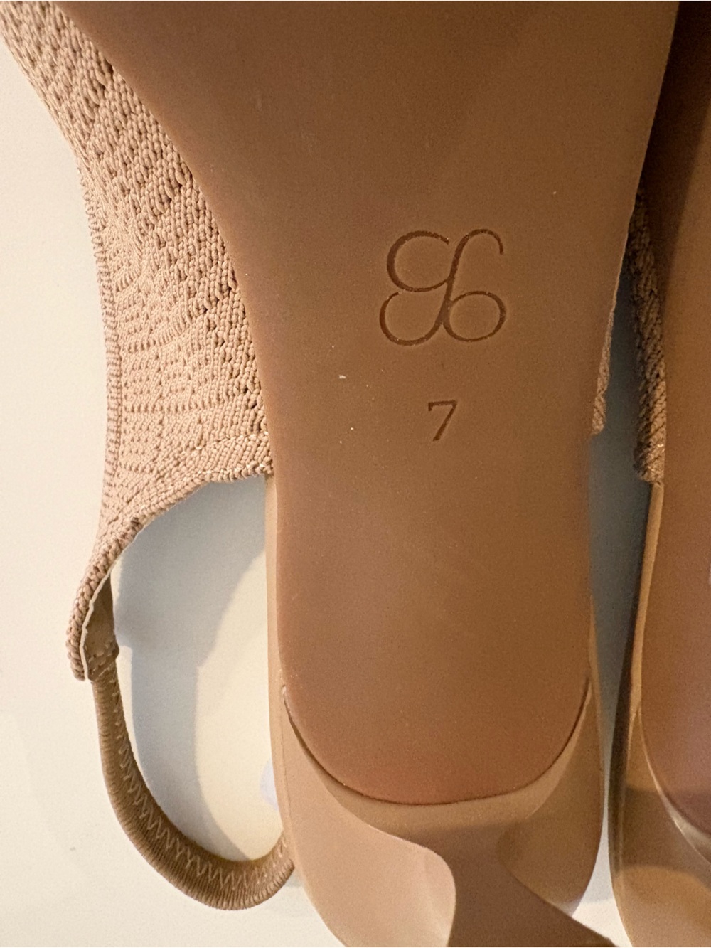Cosy Island || EverLush Bowknot Pointed Toe Heel Slingback Low Heeled Apricot 7 - Picture 8 of 9